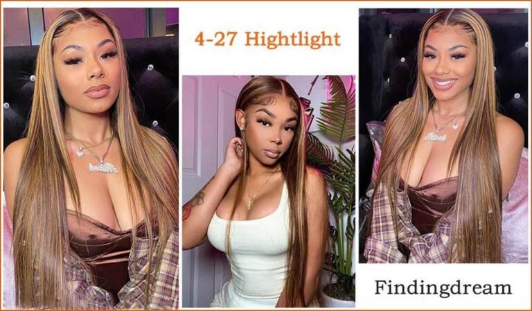 honey blonde highlight 4p27 lace front wig