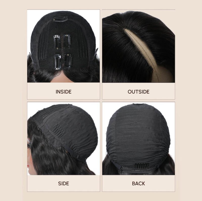 glueless straight v part wigs human hair beginner friendly