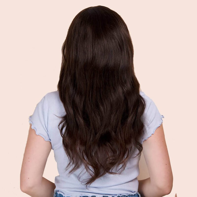 long chocolate brown wave lace front wig