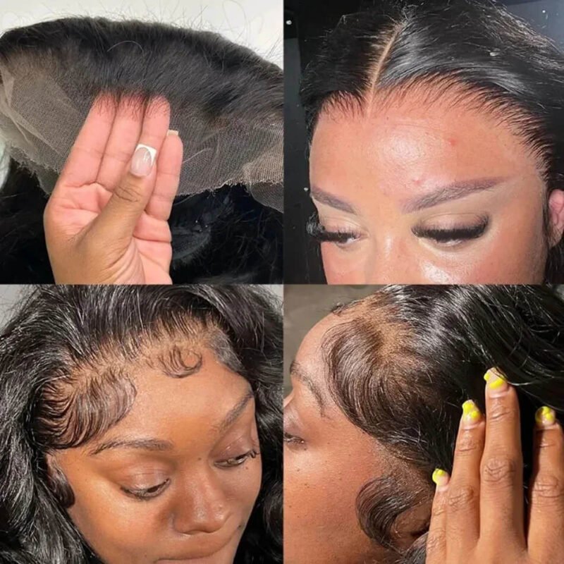 16 inch human hair black jerry curl lace front wig