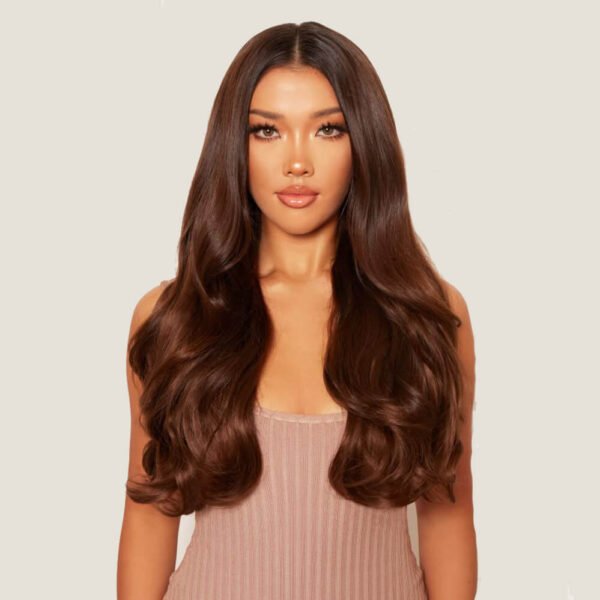 chocolate brown wave human hair full lace wigs